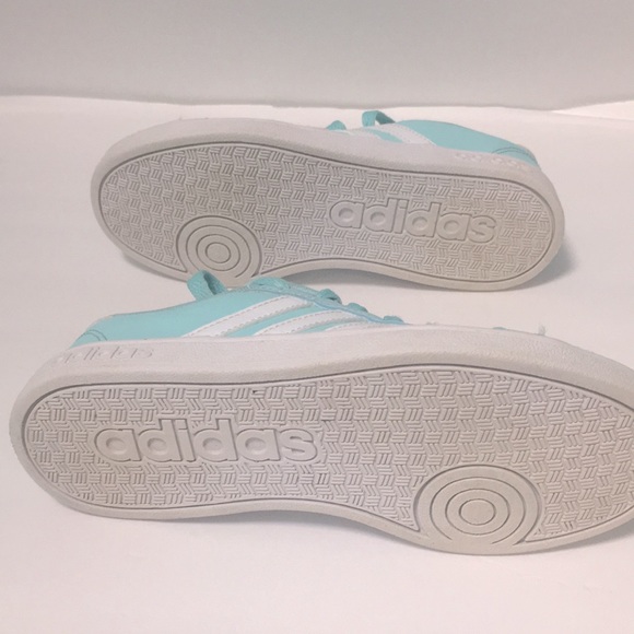 Turquoise/ Teal leather  Adidas size 1 - Picture 4 of 5